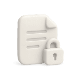 Document tile behind a small lock