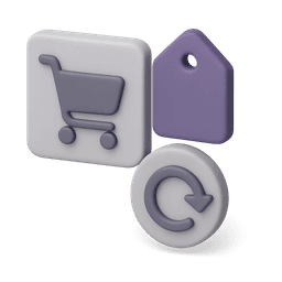 Shopping cart with coupon ticket.